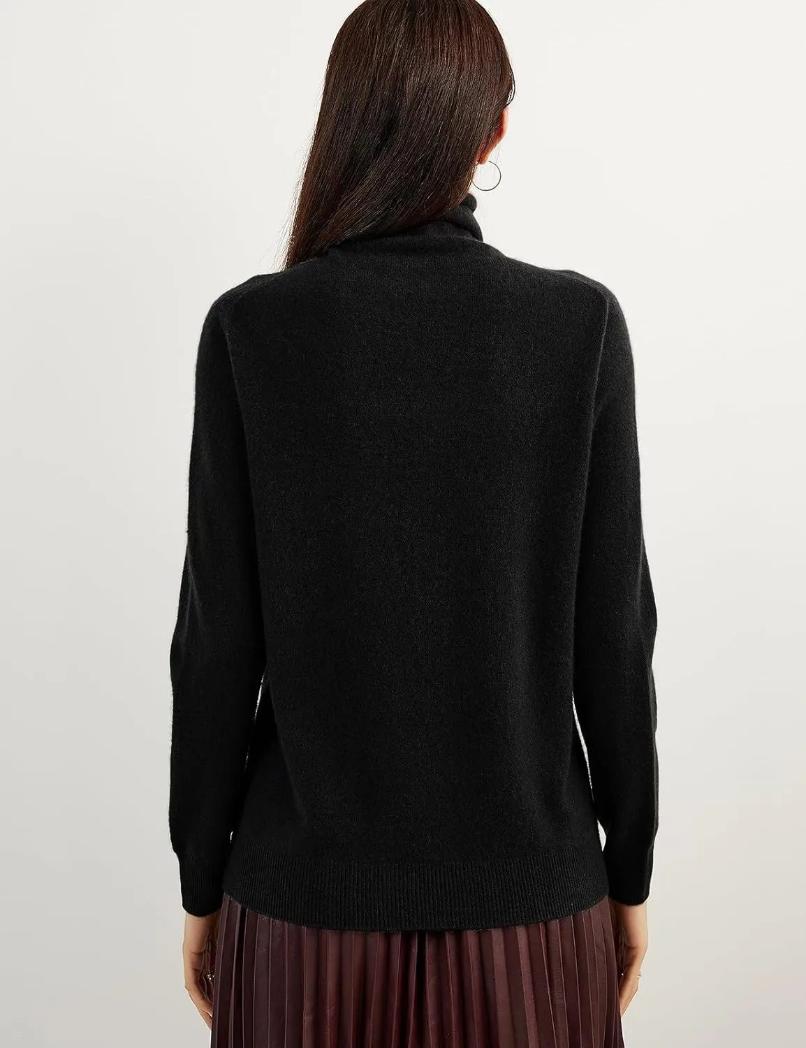 100% Pure Cashmere Women's Sweater Turtleneck Long Sleeve Warm Soft 2025 Fall Winter Knit Pullover