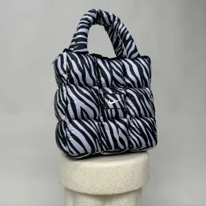 Boss Up Zebra Puffer Bag