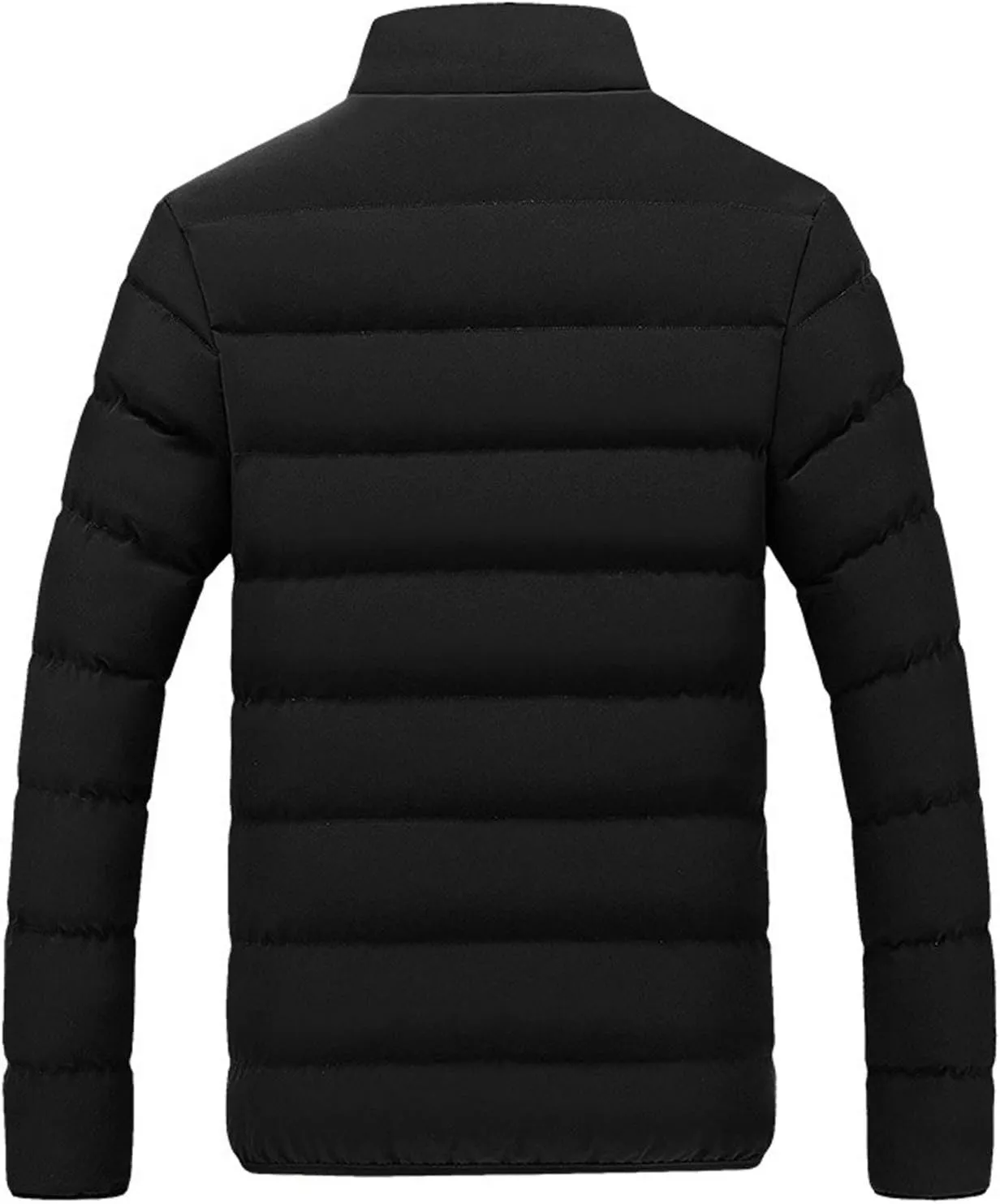 Bubble Coat Men No Hood Packable Puffer Jacket Hoodless Zip Up Lightweight Winter Down Jacket Quilted Padded Jacket