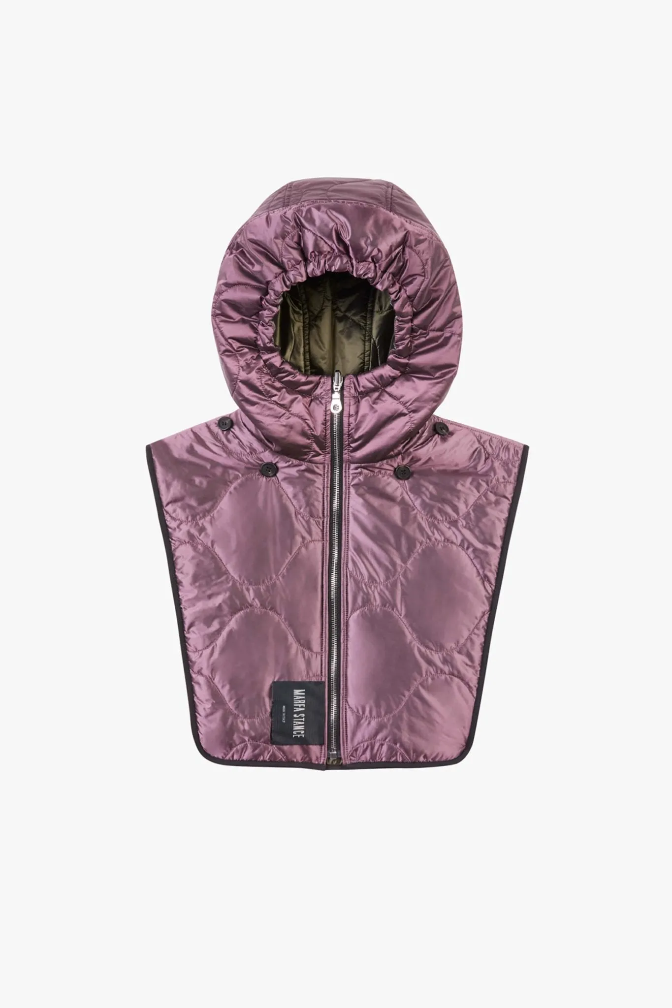 Elements Quilt Zip Hood - Granite / Amethyst