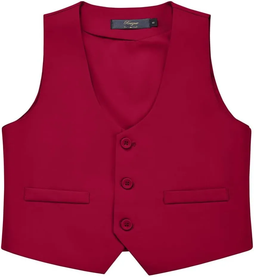 Kids Suits for Boys 7 Pieces Formal Suit Boys Dress Shirts Ring Bearer Outfit Slim Fit Dresswear Suit