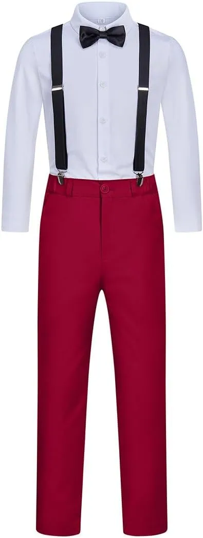 Kids Suits for Boys 7 Pieces Formal Suit Boys Dress Shirts Ring Bearer Outfit Slim Fit Dresswear Suit