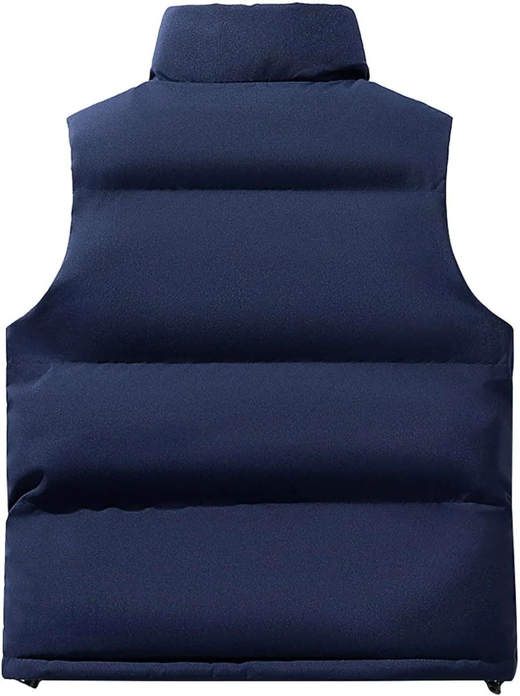 Men's Winter Lightweight Puffer Vest Big And Tall Sleeveless Down Jacket Casual Stand Collar Warm Outwear Vest Coat