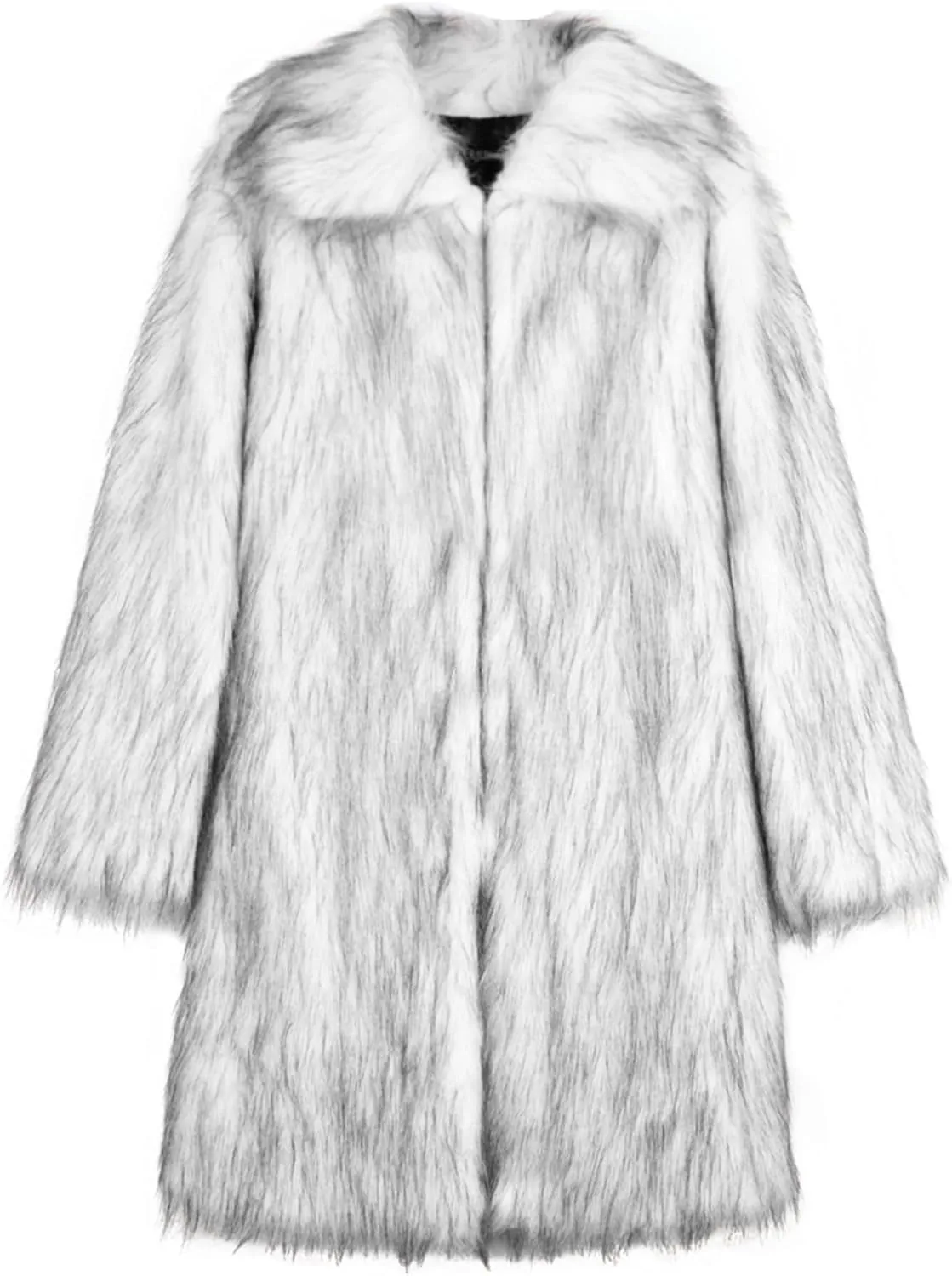 QWENTMTNTY Men's Stylish Fur Coat Winter Fluffy Faux Mink Thick Cardigan Jackets Shearling Lined Lightweight Coats Overcoat
