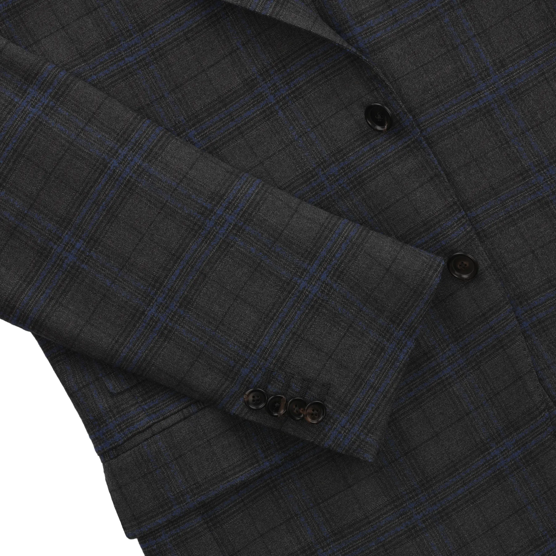 Single-Breasted Checked Virgin Wool Suit in Grey. Exclusively Made for Sartale