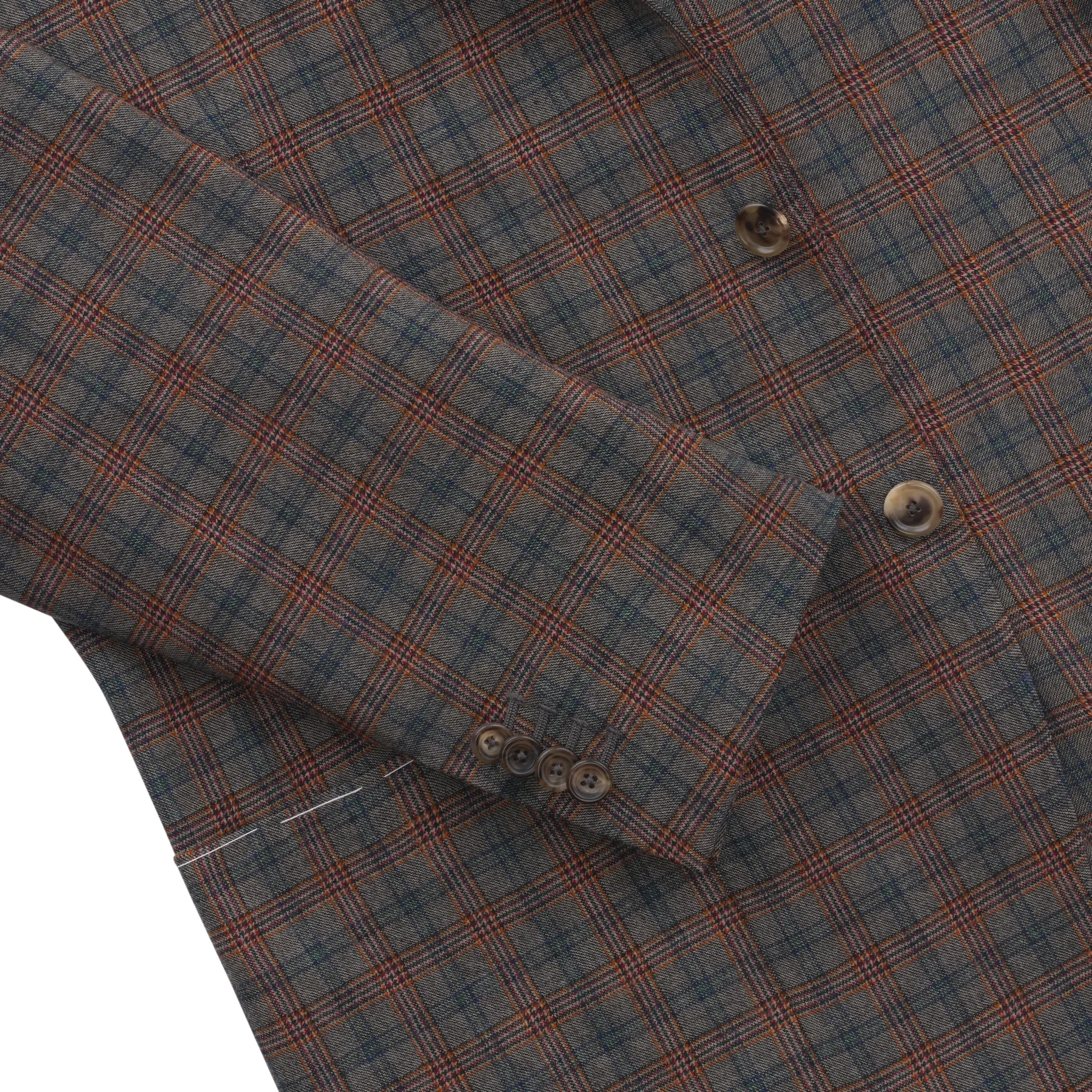 Single-Breasted Checked Wool Jacket. Exclusively Made for Sartale