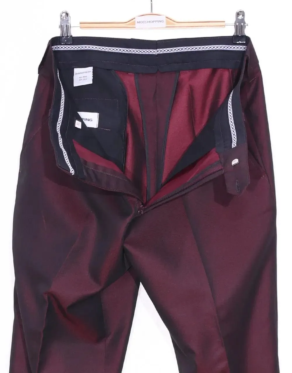 Wine And Black Two Tone Tonic Suit
