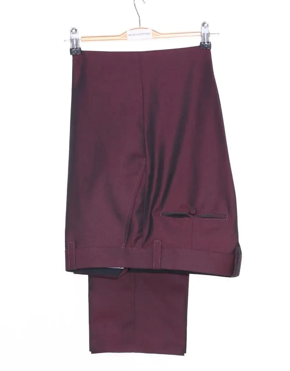 Wine And Black Two Tone Tonic Suit