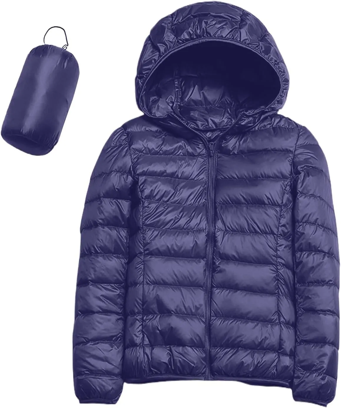 Women Coats Winter Packable Puffer Jacket Down Puffy Coat Hooded Zip Lightweight Warm Bubble Jackets Short 2024 Fall