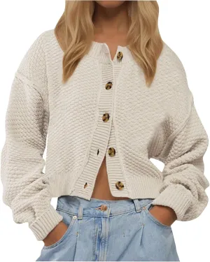 Women's Fashion Casual Cardigan Sweater Open Front Long Sleeve Chunky Knit Cardigans Sweaters Outerwear Knitwer Coats