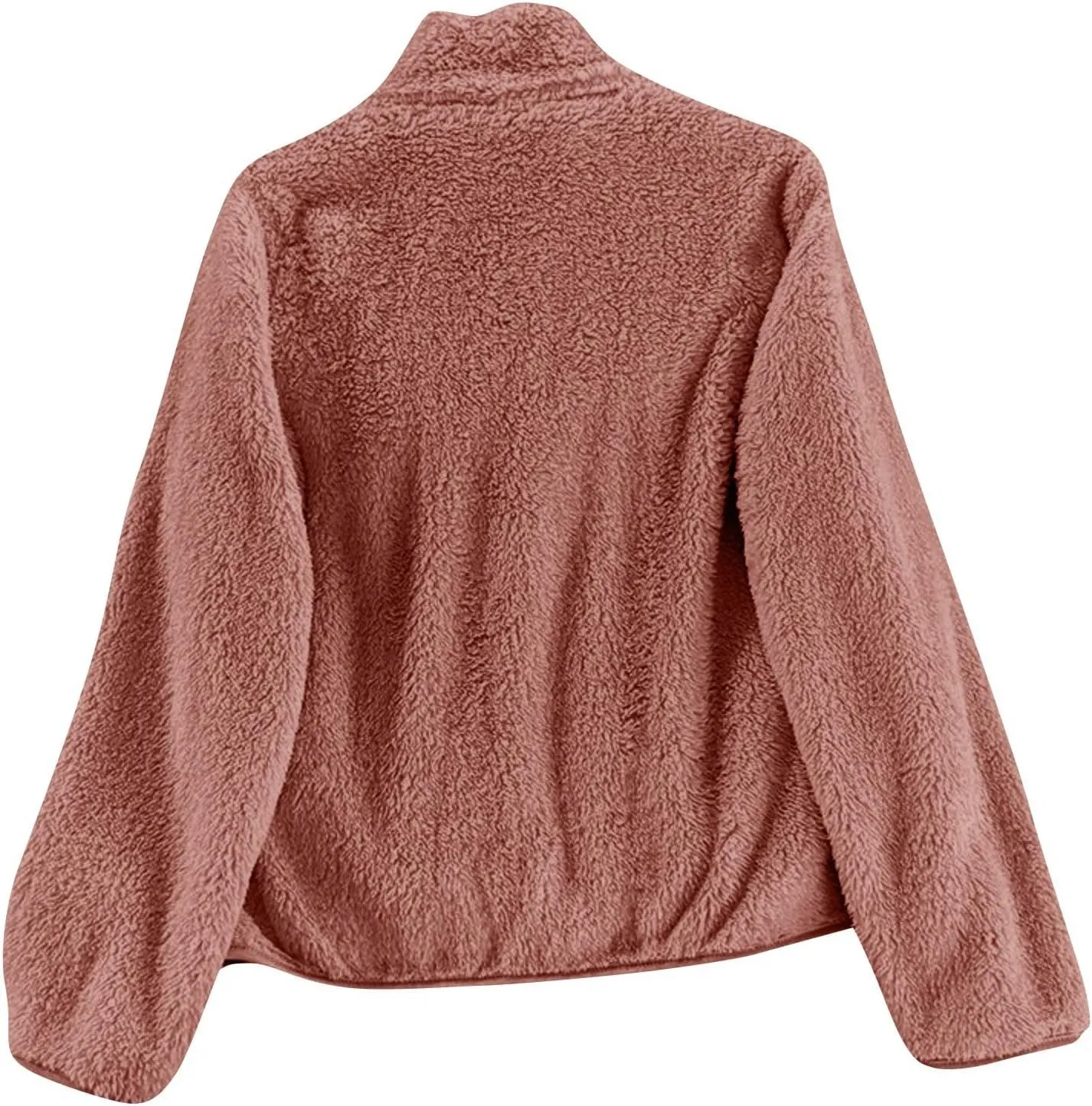 Women's Winter Fleece Sweatshirt Jacket Full Zip Sherpa Fur Hooded Jacket Lightweight Shaggy Teddy Coat Outerwear